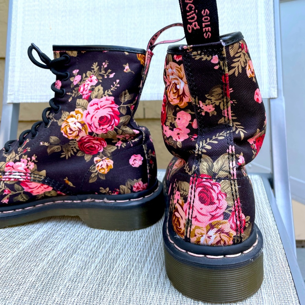 Dr Martens Floral Canvas Boots